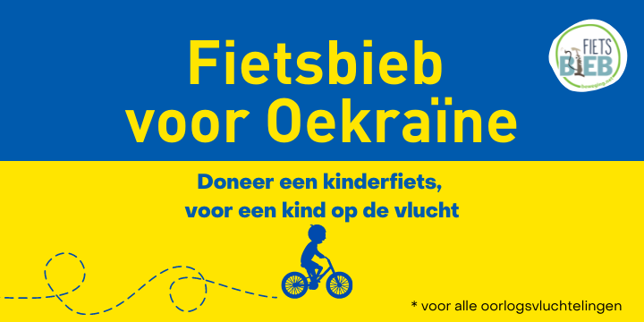 Fietsinzameling voor kinderen op de vlucht in Vlaanderen en Brussel