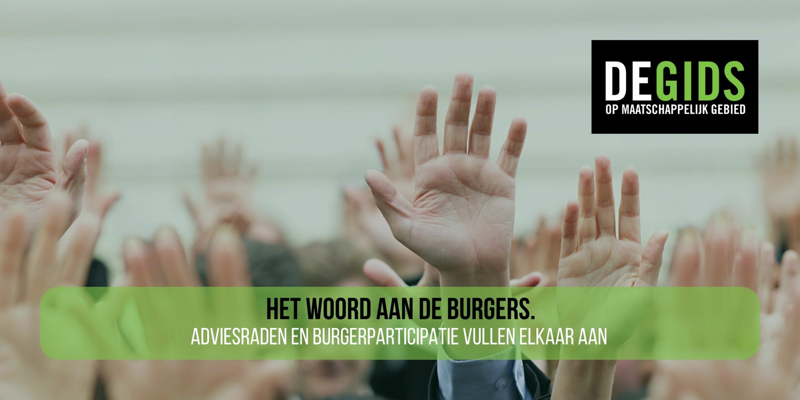 Het woord aan de burgers. Adviesraden en burgerparticipatie vullen elkaar aan
