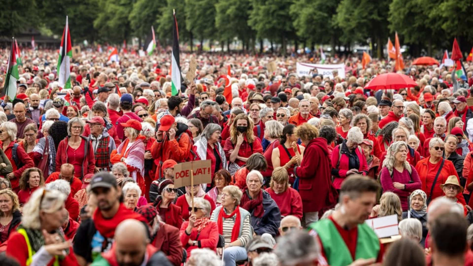 Een rode lijn voor Gaza: middenveld kondigt massale rode mensenketting aan in Brussel