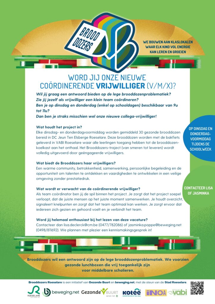 Coordinerend vrijwilliger gezocht Brooddozers