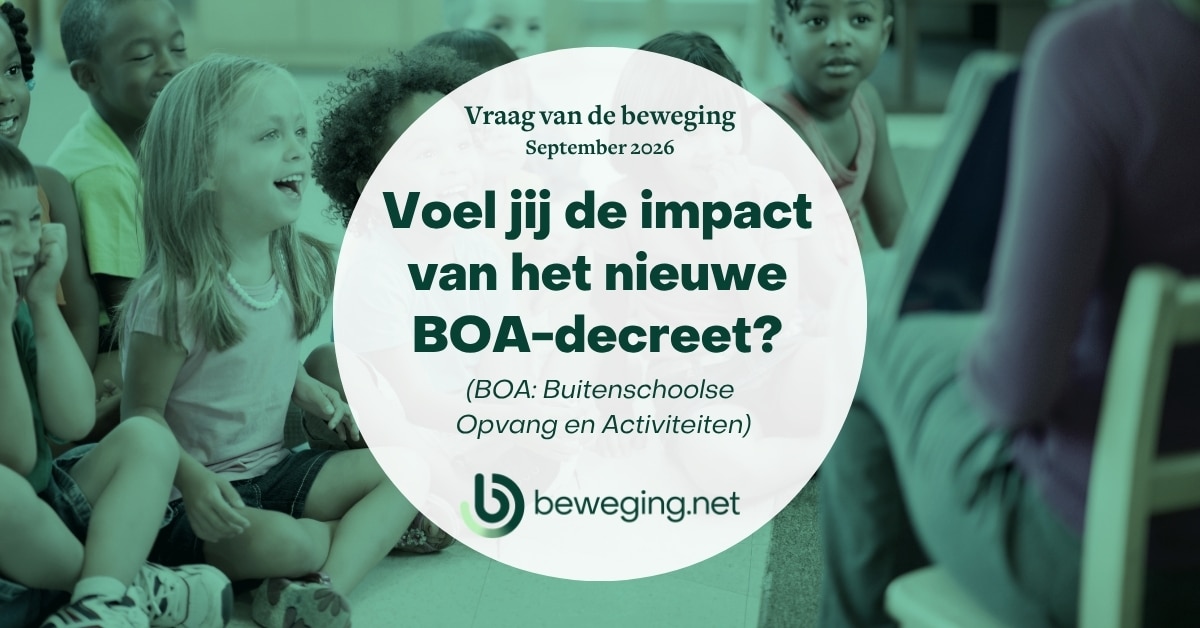 Cirkel met daarin de tekst 'Voel jij de impact van het nieuwe BOA-decreet?'