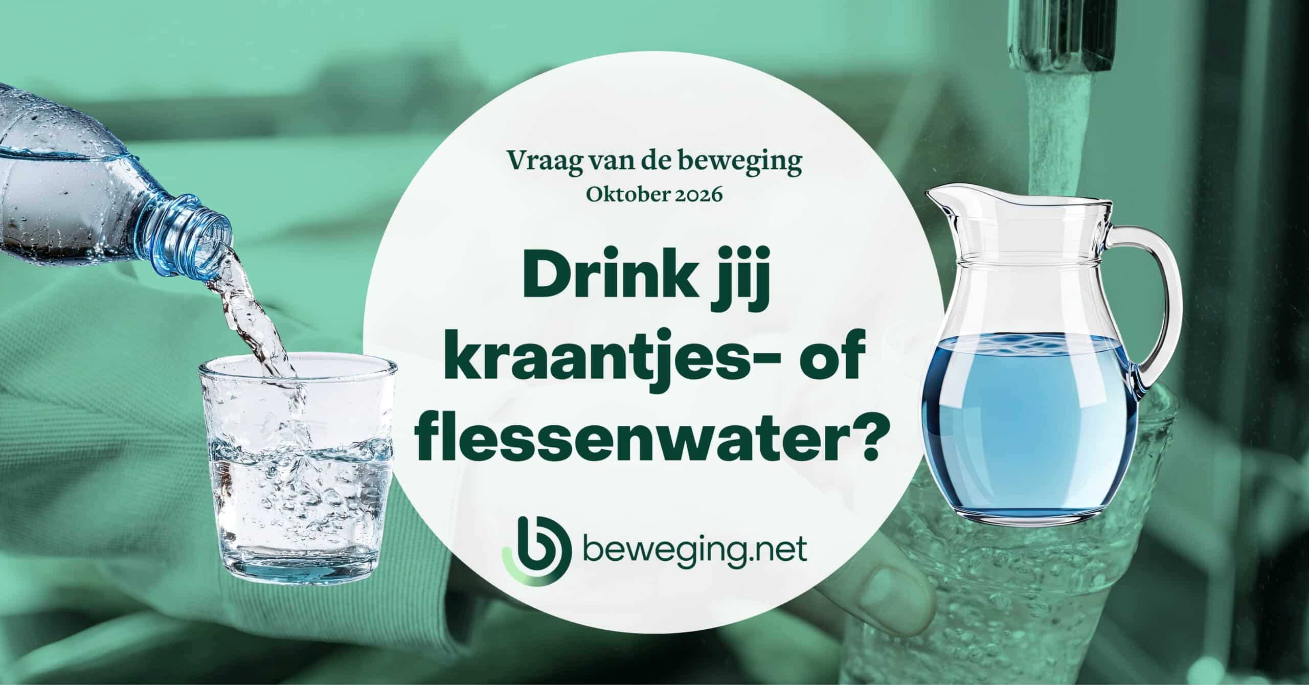 Vraag van de beweging (oktober) – Drink jij kraantjes- of flessenwater?